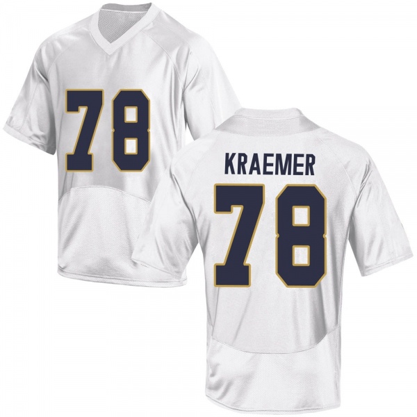 Tommy Kraemer Notre Dame Fighting Irish NCAA Youth #78 White Replica College Stitched Football Jersey JTO1155WI
